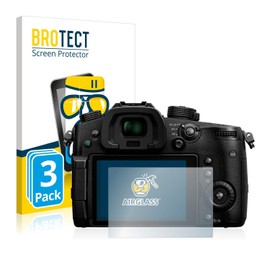 BROTECT Protective Glass for Panasonic Lumix DC-GH5 / DC-GH5S (Pack of 3) Protective Film Tempered Glass [Extremely Scratch-Resistant 9H, Anti-Fingerprint, Ultra Transparent]