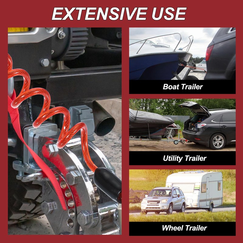 PATIKIL 5 ft Breakaway Trailer Cable, Trailer Brake Away Cable