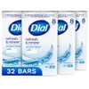 Dial Dial Antibacterial Bar Soap, Refresh & Renew, White, 4
