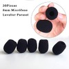 30Piezas Fundas de Espuma para Micrófonos,8mm Micrófono Lavalier Parasol para