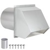 6 Inch Wall Vent Cover,Exterior Wall Vent Hood with Screen
