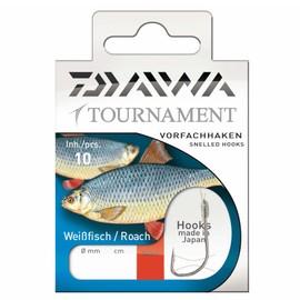 Daiwa Tournament Snelled Roach Hooks 60cm 10pcs., Size 14