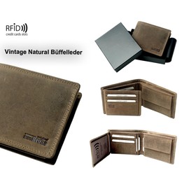 RFID Wallets Normal, Vintage Natural Brown, Vintage