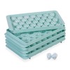 Relaxdays Ice Cube Tray, Round, Set of 3, Reusable, 2.5