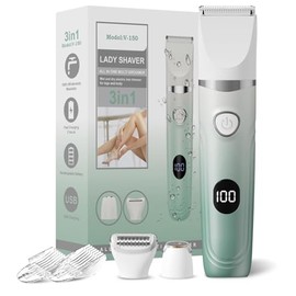 Recortadora de bikini para mujer, maquinilla de afeitar eléctrica 3 en 1 para mujer, rasuradora de bikini impermeable reemplazable, recortadora corpor