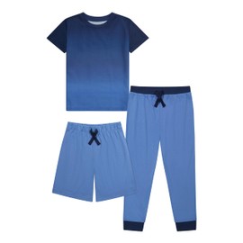 US Angels Boys Pajamas 3 Piece Set, big boys pj set, pajama pants for boys, pijama shorts, Size 8, Size 10-12, Size 14-16