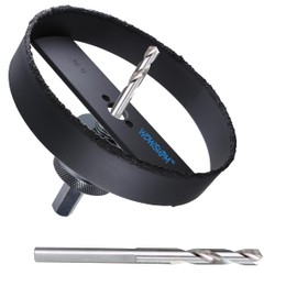 WoWSupM 6-3/8 inch Recessed Light Installation kit Carbide Grit Hole Saw Cutting Wood, MDF, Drywall for 6” Light