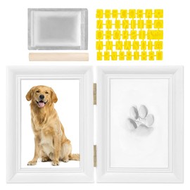 Nasjac Paw Print Set Dog Cat - Keepsake Set for Handprint and Footprint Baby, DIY Paw Print Set Dog with Letters and Numbers, Memory Photo Frame as a Gift for Dog Owners