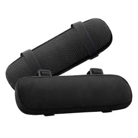 MOSISO Chair Armrest Pads (2 Pack), Memory Foam Home/Office Chair Arm Rest Covers Comfy Computer Gaming Elbow Cushion Removable Washable Elbow Support Forearm Pressure Relief, Black