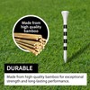 Kaizen Golf Tees Bamboo - Durable, Biodegradable Wooden Golf Tees