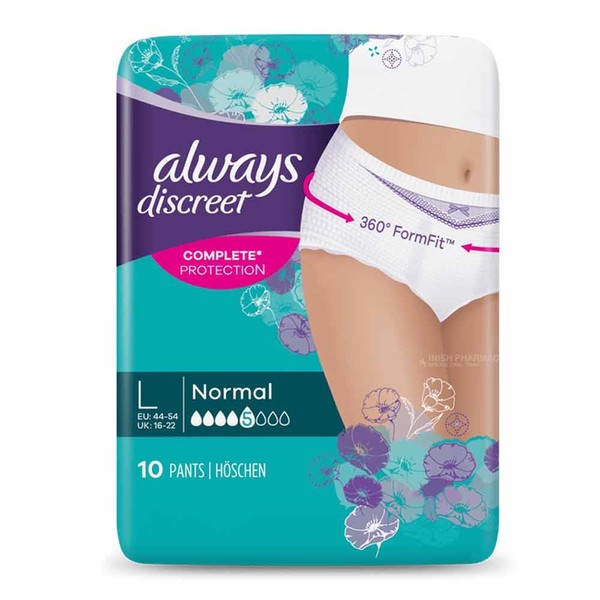 Always Discreet Underwear Normal Large 10 Pack
