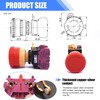 Taiss 22 mm Emergency Stop 2NC Red Mushroom Locking Emergency