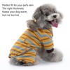 Striped Dog Pajamas Soft Stretchy Warm 4 Legged Puppy Jumpsuit