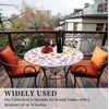 Yesad - Mantel ajustable redondo de flores de primavera con