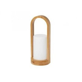 Duni 4 pieces LED lamp glass/bamboo 240x100 mm easy Home and kitchen