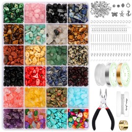 1669 Pcs Jewelry Making Supplies Kit for Adults Women, Earring Necklace Making Kit with Crystal Beads, Beading Wire, Pliers and Earring Making for Supplies for DIY Jewelry Making Crafts