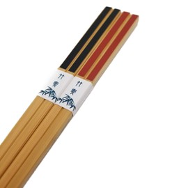 Kikusui Japanese Thin Bamboo Chopsticks (Red and Black)