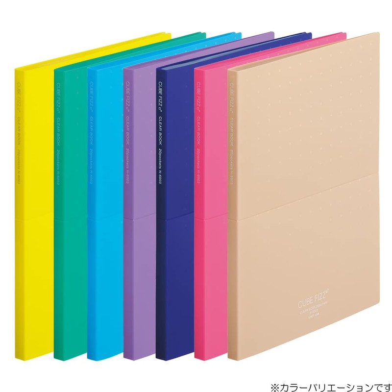 LIHIT LAB CUBEFIZZ N6003-10 Clear Book, Stand Type, A4, 20