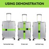Luggage Straps for Suitcases,Adjustable Luggage Straps Green,Travel Thickened Suitcase Straps,Accessory