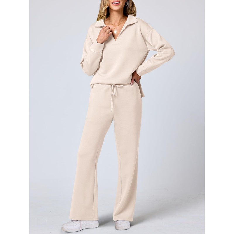 ANRABESS Women's 2 Piece Outfits Lounge Sets Casual Long Sleeve