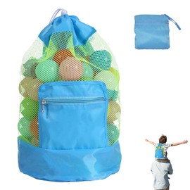 Beach Toy Bag, Mesh Bag, Sand Toy for Beach Toy Children, Beach Bag Children, Sand Toy with Bag, Ideal for Beach, Holidays and Outdoor Activities (Blue)