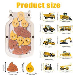 YQkangzhu Reward Jar, Behavior Reward Jars, Motivate Responsibility Jar, Positive Incentive Rewards Jar, Potty Training Toilet Reward Chart With Magnetic, Classroom Management Tool Construction Themed