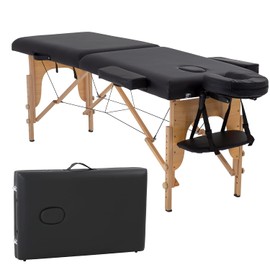BestMassage BestMassage Massage Bed Portable Massage Table 24 inche Wide Lash Bed Heigh Adjustable 2 Folding Spa Table with Non-Woven Bag for Spa Footmassage Facial CareSpa Tattoo