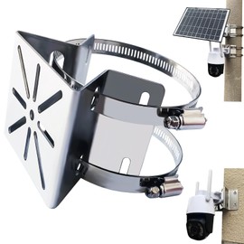 201 Stainless Steel Surveillance Camera Mounting Bracket Rod Bracket Housing Camera Bracket No Drilling Adjustable Easy Installation Surveillance Camera Cylindrical Bracket Prismatic Fake Camera