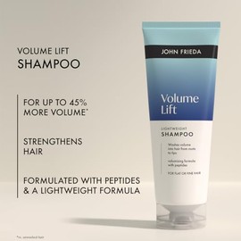 John Frieda Volume Lift Lightweight Shampoo 250ml. Fine Hair Care for Body, Bounce and Soft Feel