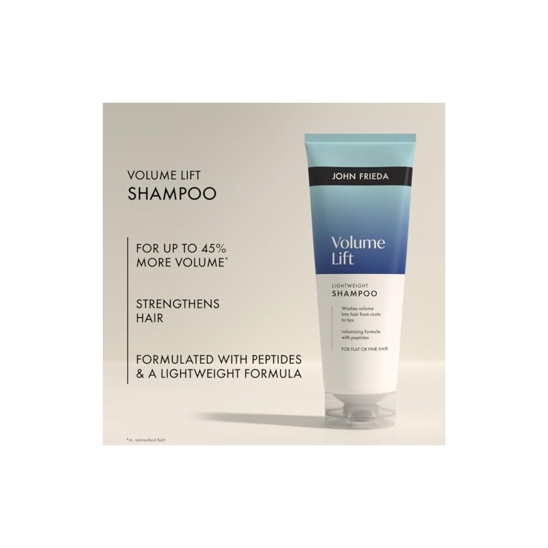 John Frieda Volume Lift Lightweight Shampoo 250ml. Fine Hair Care