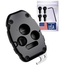 USA-Made for Honda Key Fob Shell | Crack-Resistant & Durable | Seamless Fit | Enhanced Longevity & Functionality | Integrated Bottle Opener | Easy DIY Installation (Black, 4 Button)