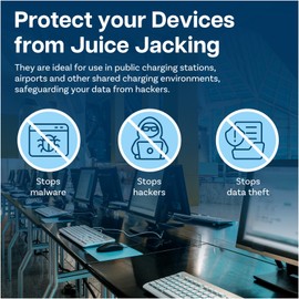 MMOBIEL USB Data Blocker [Pack of 2] USB-C to USB-A - Protects Against Hackers and Juice Jacking - Charging Only USB, Safe Charging - Refusal of Hacking - Data Blocking Adapter - Black