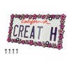 creathome Creathome 3D Shining Daisy Wrenth License Plate Frame from