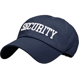 Classic Security Inspired Embroidered Baseball Cap – Adjustable Unisex Cotton Hat for Casual Wear, Navy