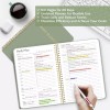 ZOTIA Aesthetic Daily Planner Notebook With Hourly Schedule, Spiral To