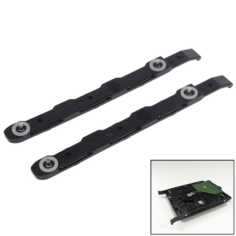 Eshylala 4 Pack Chassis Hard Drive Mounting Plastic Rails,Black
