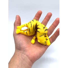 decompress Squeeze Toy Yellow Smooth Tiger Squish Stress Relief Funny Cool Relax Calm