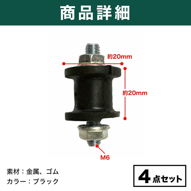 Felimoa Anti-Vibration Rubber Replacement for Air Conditioner Outdoor Units, Anti-Loose,