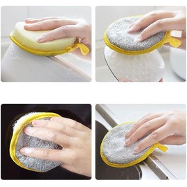 Thickened Dishwashing Sponge Wipes Are Not Greasy, Kitchen Is Not Damaged, Pot Cloth Is Used For Cleaning