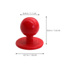 EXCEART Pack of 100 Chef's Coat Rivet Buttons Round Moving Jacket Cooking Buttons Plastic Red Sewing Buttons for Clothes Clothing Accessories Red