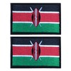EmWoot 2PCS Kenya Flag Patch Embroidered Morale Patch Military Tactical