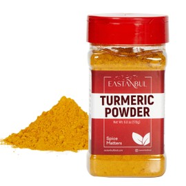 Eastanbul Turmeric Powder, 6oz, Ground Turmeric Powder AKA Curcuma En Polvo, Indian Tumeric Ground & Pure, Top-Notch Culinary, Perfect for Golden Milk, Sauces, Dressings, Natural, Vegan, Non-GMO