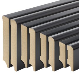 Reese Skirting Boards MDF Black Munich Profile 40 mm