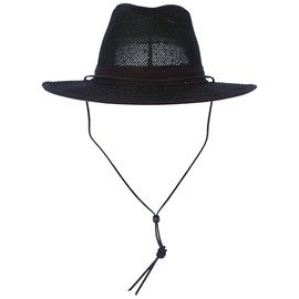 Henschel Aussie Mesh Breezer Hat - Packable Sun Protection for Outdoor Activities. Ideal for Hiking, Fishing & Camping. (US, Alpha, Large, Black)