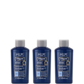 Kit 3 Mini Felps Professional Omega Zero Nanoplastia Hair Straightening Treatment, Formaldehyde-Free, with Macadamia Oil, Mini 3x3.38 fl.oz