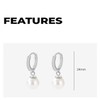 Evabliss 925 Sterling Silver Pearl Drop Earrings Dangle Stud Gold