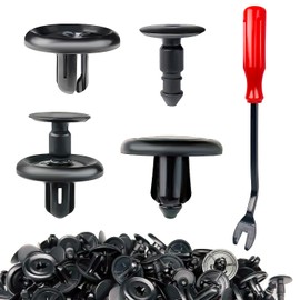 50 Pcs Engine Under Cover Push-Type Retainer Clips, Bumper Clips, Fender Liner Clips, Car Retainer Clips, with Fastener Remover Compatible with Toyota Lexus Camry Car Clips Replace 90467-07201