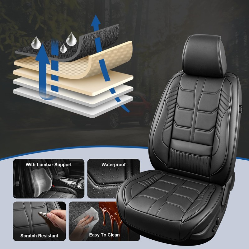 2 Front Car Seat Covers Fit for Mitsubishi Outlander 2007-2026