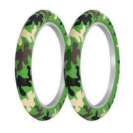 PRO+ Pair of Bicycle TIRE 20" X 2.40" CAMO Army Green/Brown/Cream/Black (2) Tires P-1472