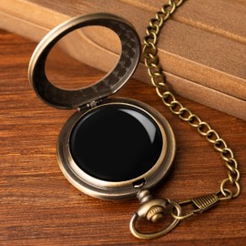 Kchss Scrying Mirror Obsidian Mirror for Divination, Witchcraft, Meditation, Witch Gifts, Cthulhu Decoration Vintage Flower Bronze